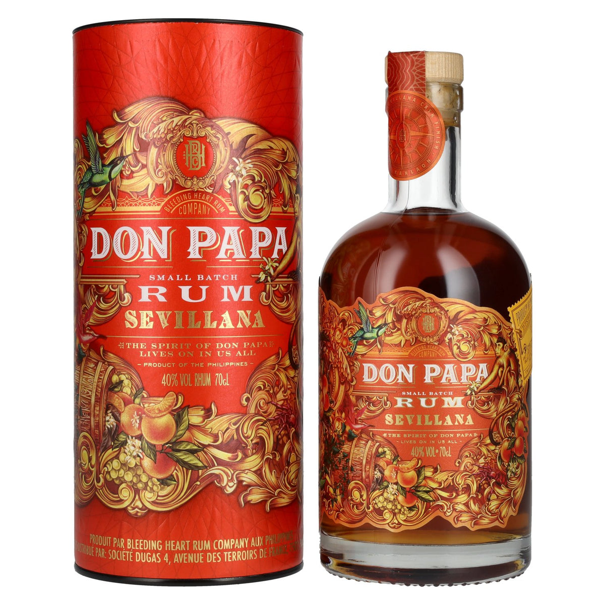 Don Papa Rum Sevillana 40% Vol. 0,7l in gift box