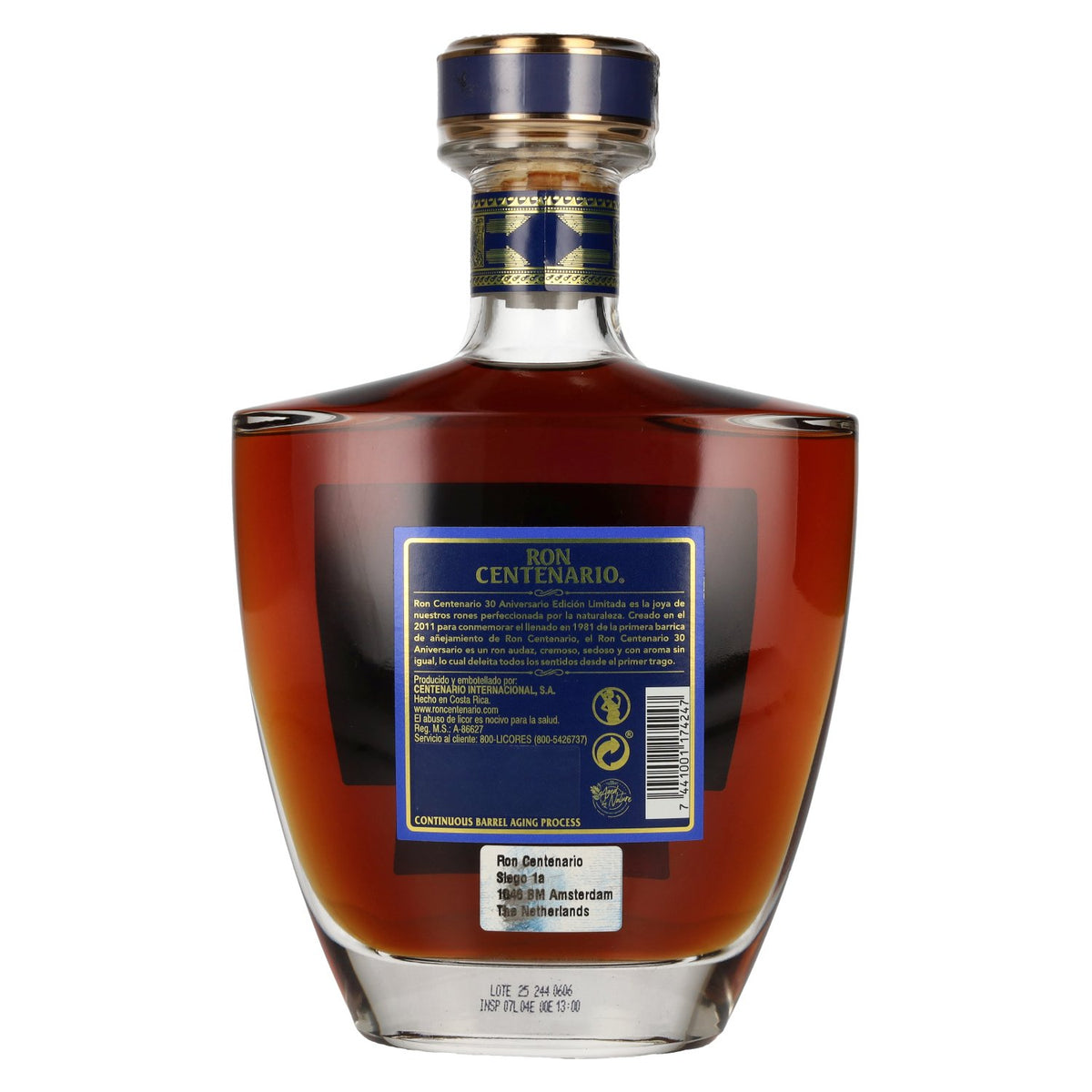 Ron Centenario LIMITED EDITION 30th Anniversary Rum 40% ABV 0.7l
