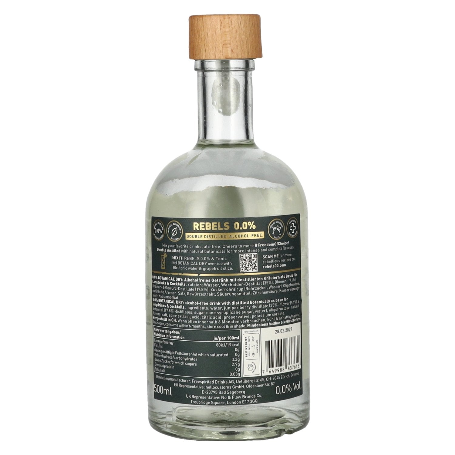 Rebels 0.0% Cheers Revolution Botanical Dry Alcohol-Free 0,5l