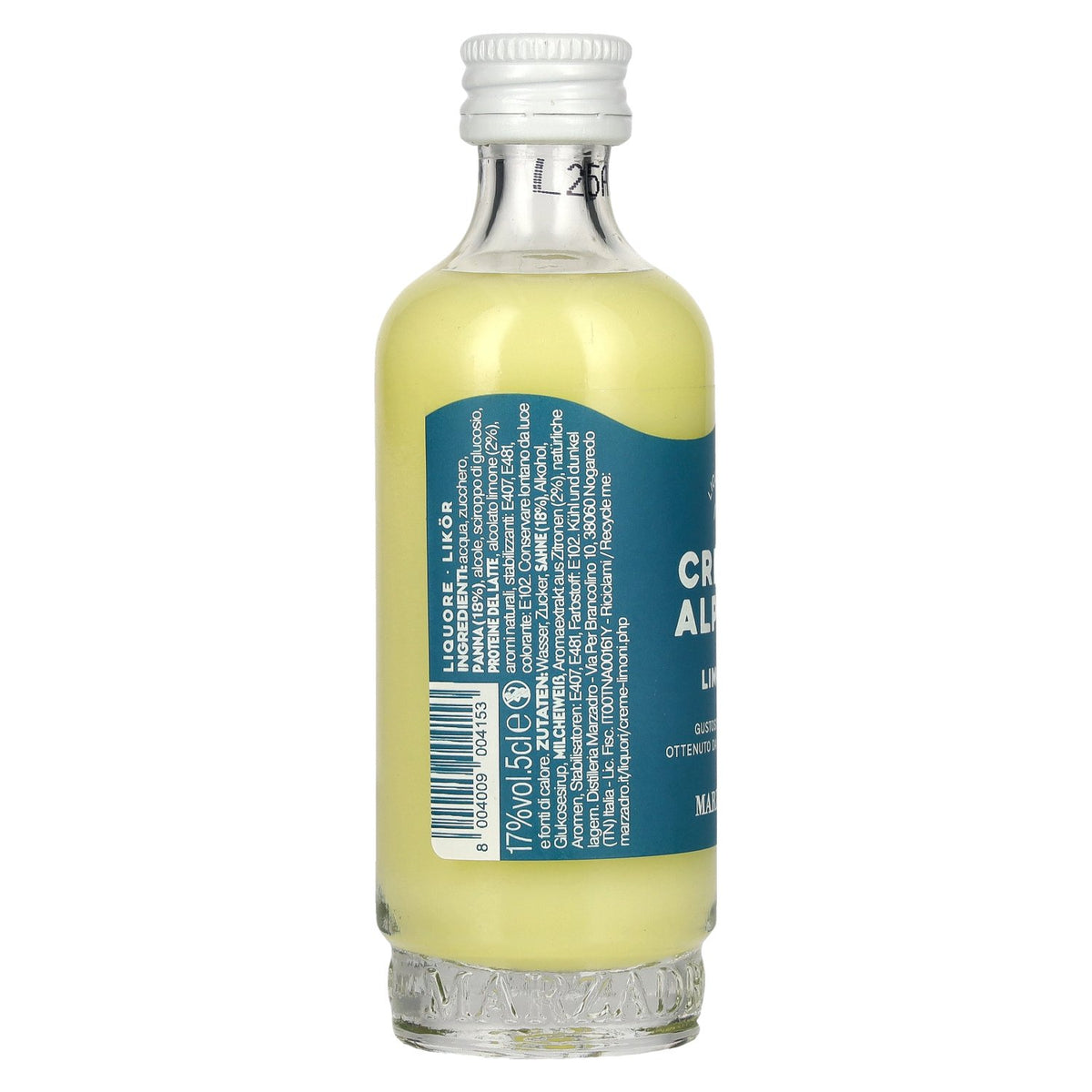 Marzadro Crema Alpina Limone Liquore 17% Vol. 0,05l