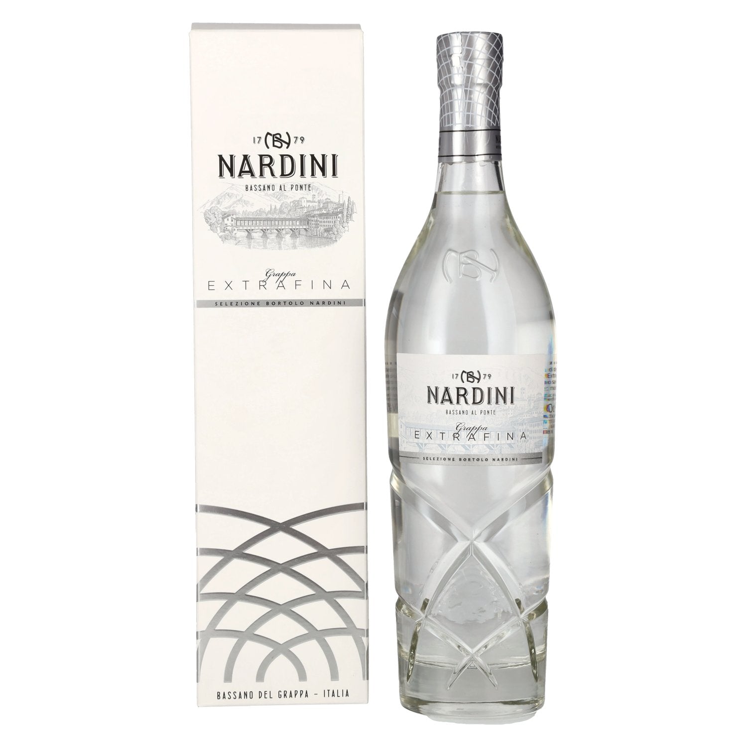 Grappa Nardini EXTRAFINA 42 % vol., 0,7 l, dans un coffret cadeau