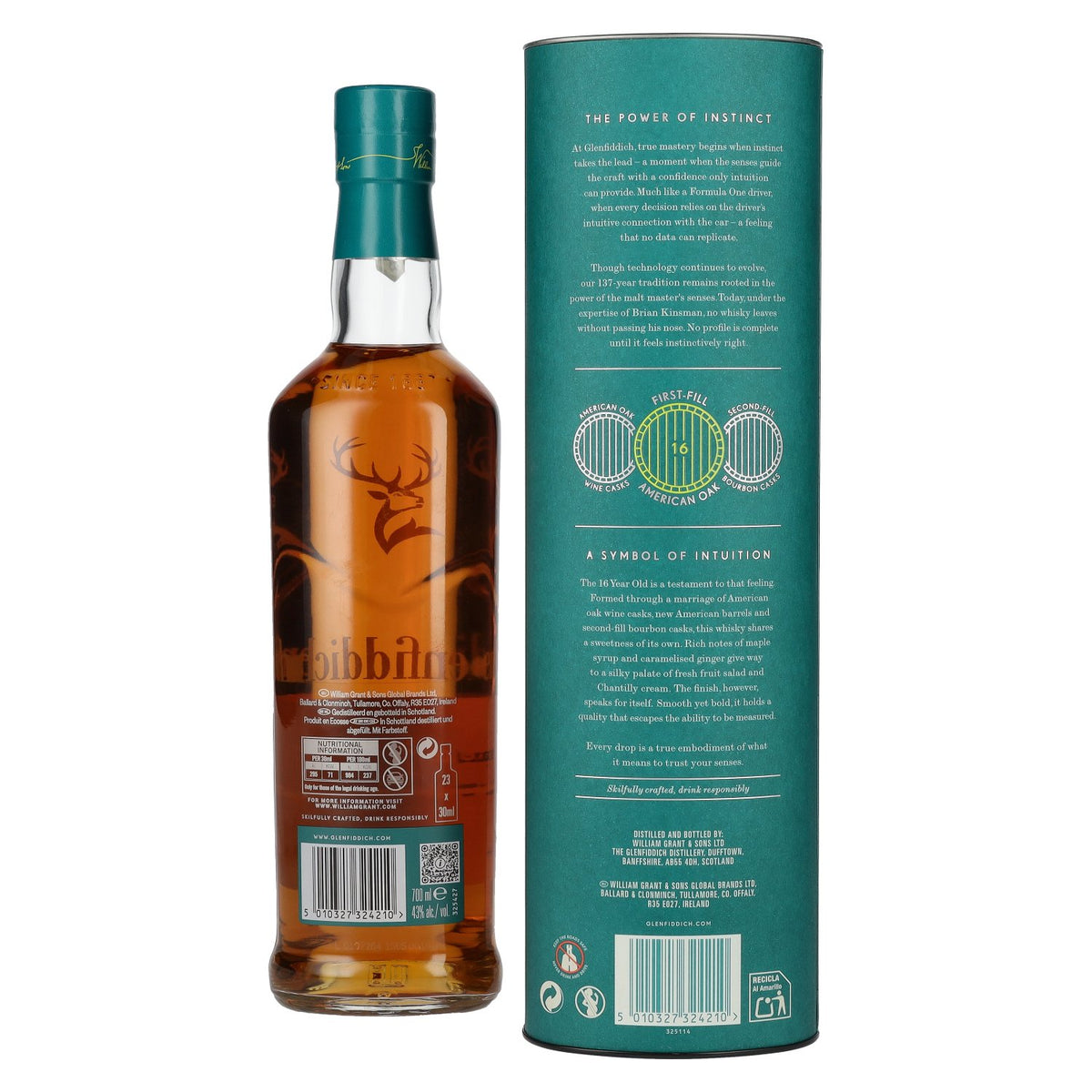 Glenfiddich 16 Years Old ASTON MARTIN FORMULA ONE TEAM Single Malt Scotch Whisky Edition 1, 43% vol., 0.7 l, in a gift box