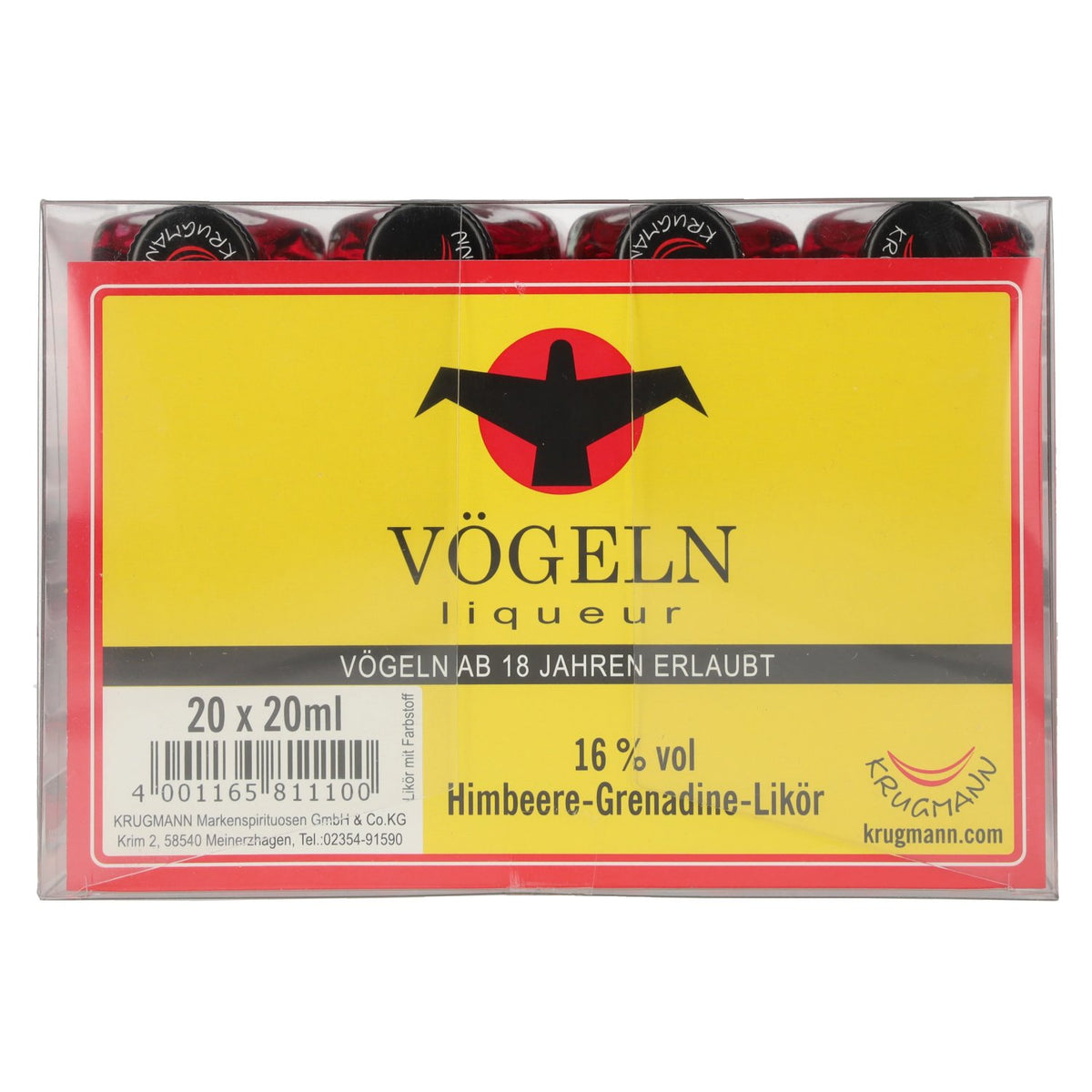 Vögeln Liqueur de framboise et grenadine 16% vol. 20x0,02l