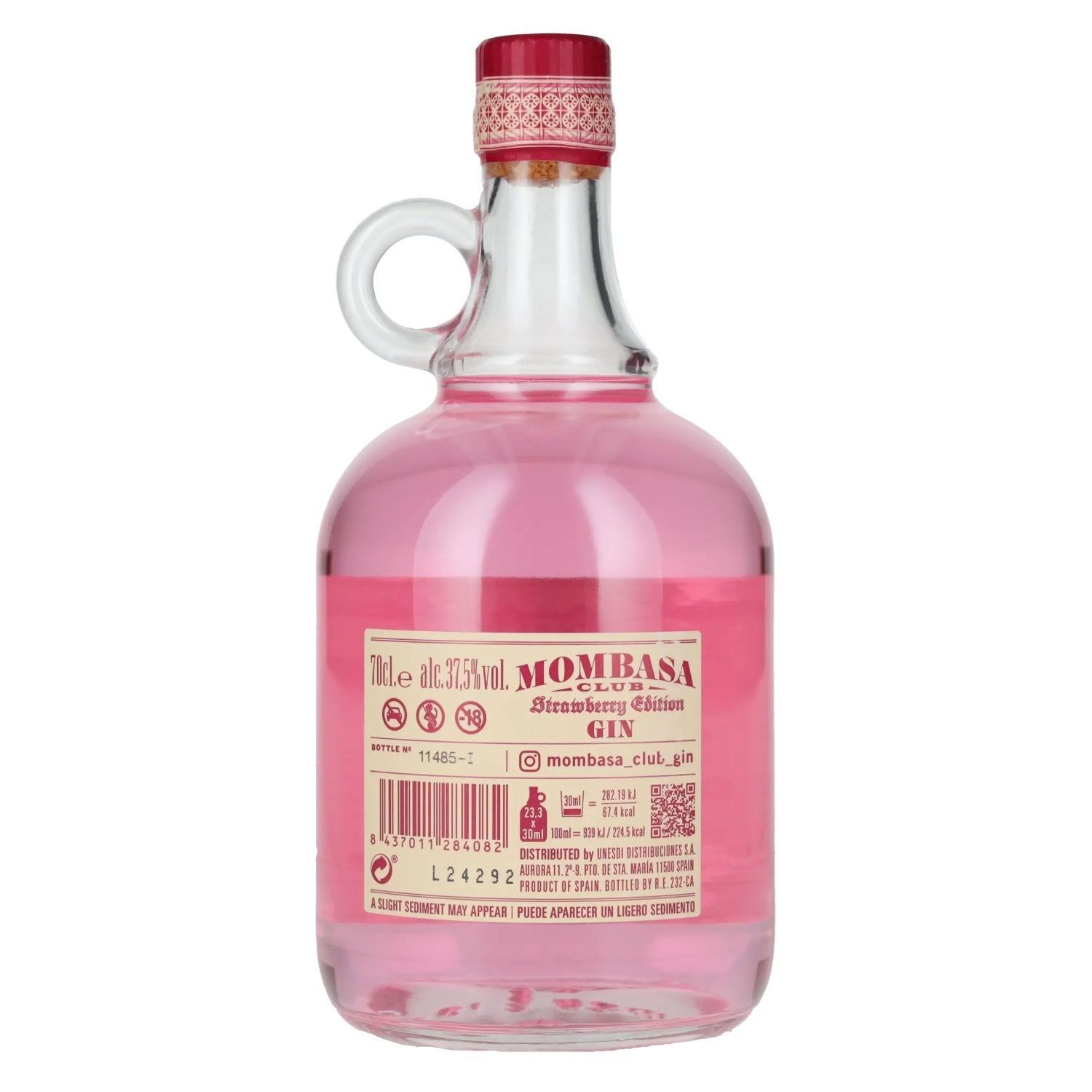 Mombasa Club Strawberry Edition Gin 37,5% Vol. 0,7l