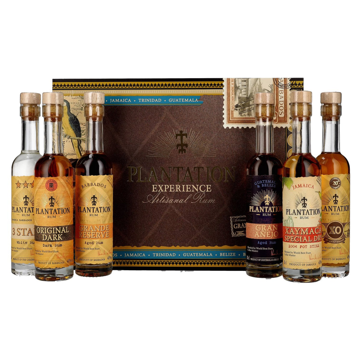 Plantation EXPERIENCE BOX Artisanal Rum 41% Vol. 6x0,1l in gift box