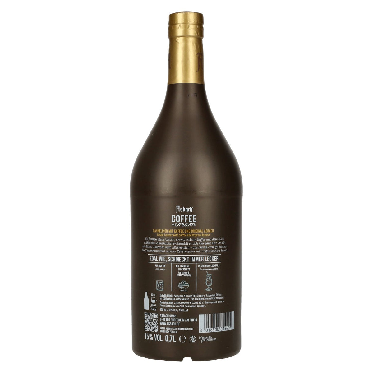 Asbach Coffee + Cream Liqueur 15% Vol. 0,7l