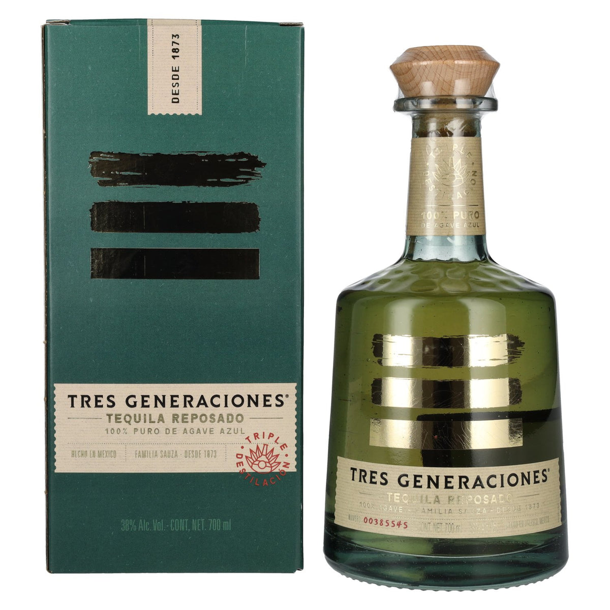 Tres Generaciones Tequila Reposado 100% Agave 38% Vol. 0,7l en coffret cadeau