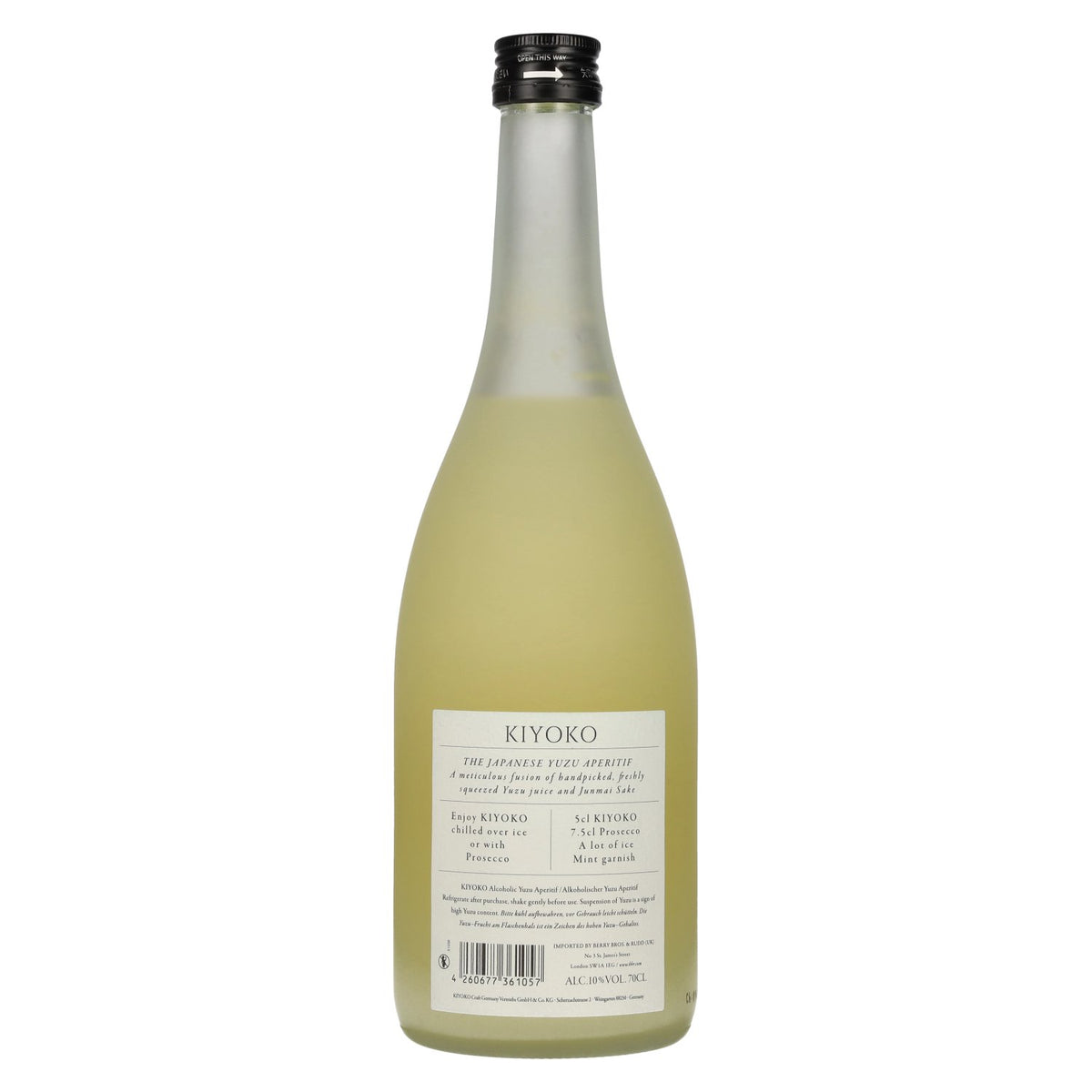 KIYOKO YUZU Apéritif au yuzu rare 10 % vol. 0,7 l