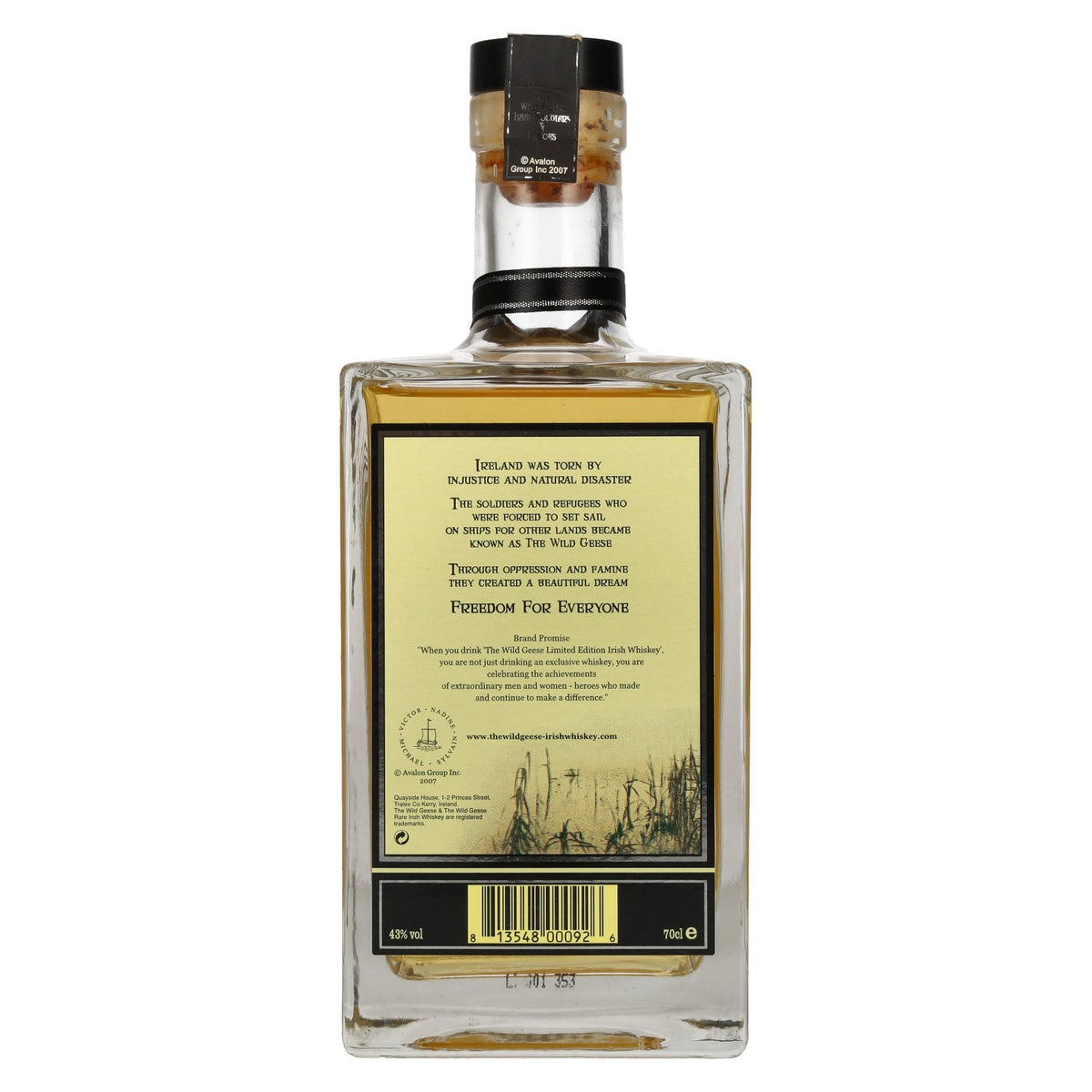 The Wild Geese Whiskey Unique Blend Pure Aged Irish Whiskey Limited Edition 43% Vol. 0,7l