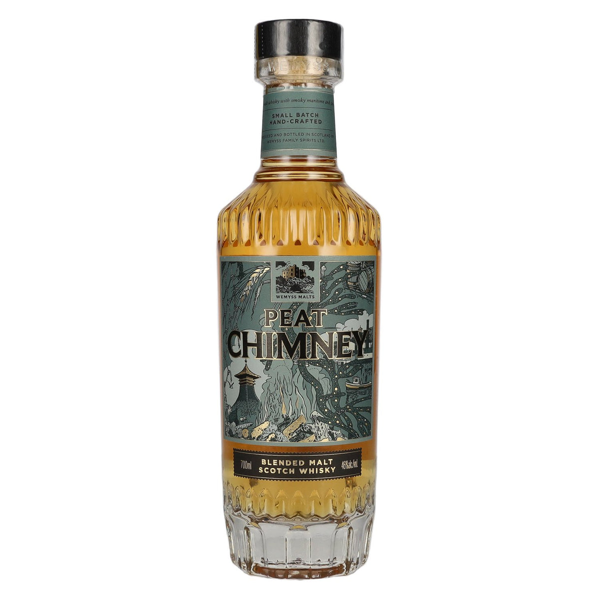 Wemyss Malts Peat Chimney, whisky écossais blended malt, 46 % vol., 0,7 l
