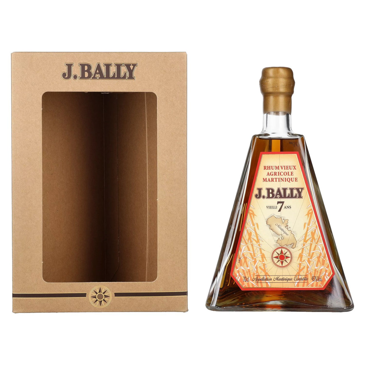 J. Bally Rhum Vieux Agricole Martinique 7 Ans D'Âge 45% vol. 0,7l en coffret cadeau