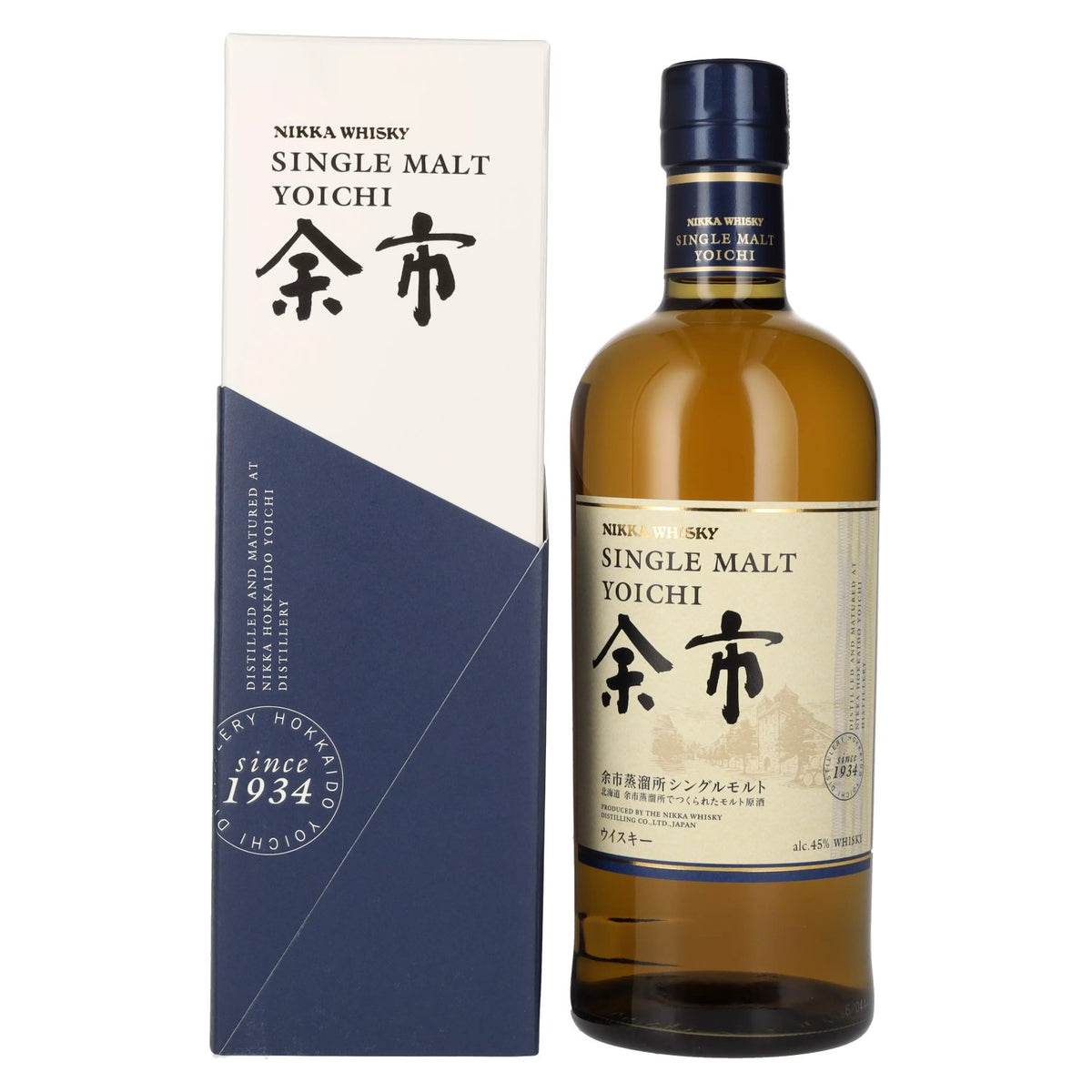 Nikka Yoichi Single Malt Whisky 45% vol. 0,7l en boîte cadeau