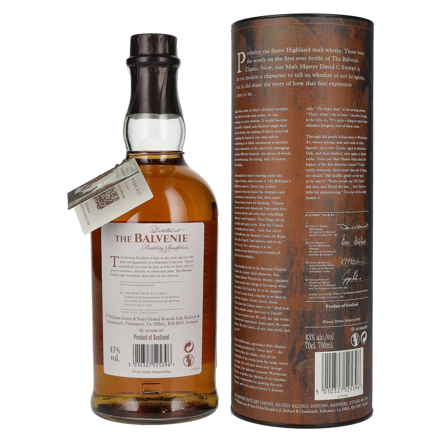 The Balvenie THE CREATION OF A CLASSIC 43% vol. 0,7l en coffret cadeau