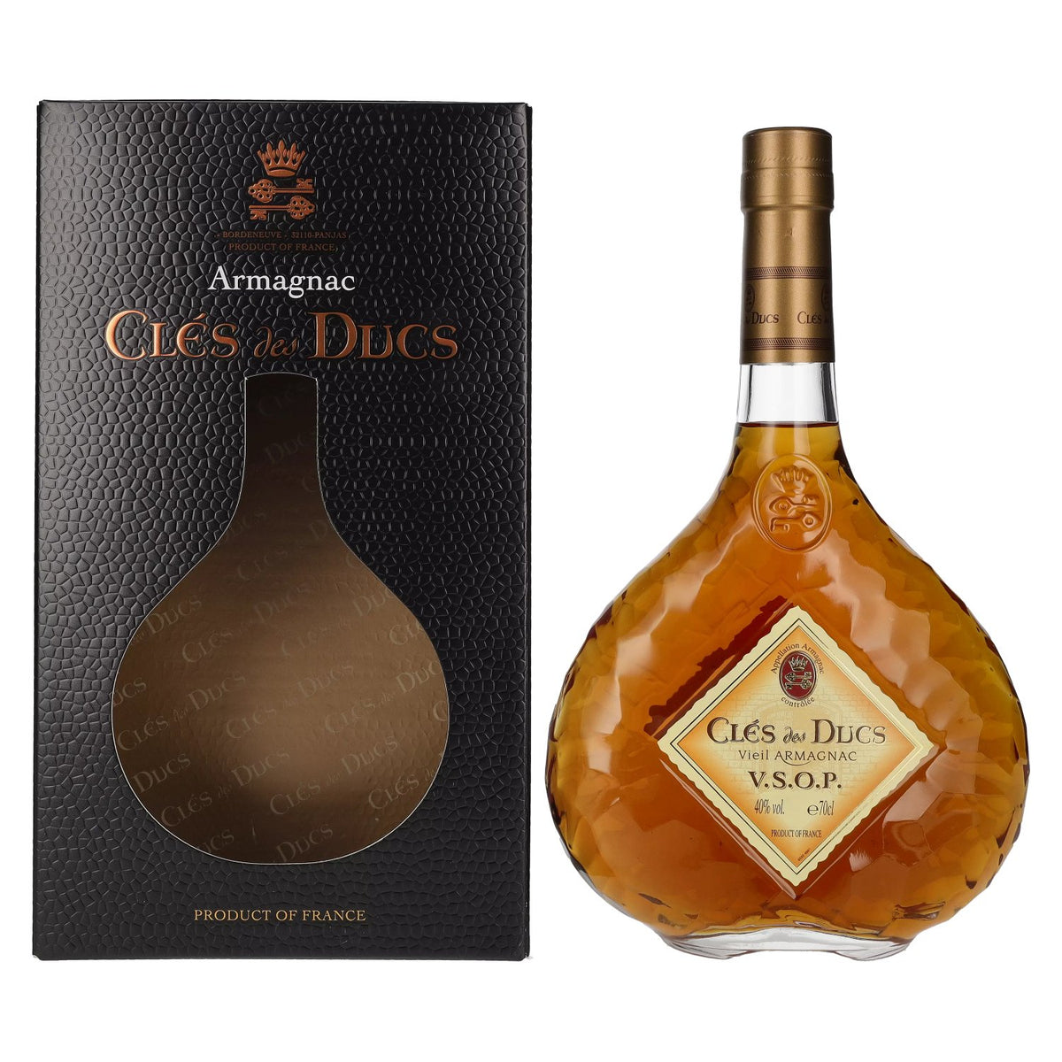 Clés des Ducs Vieil Armagnac V.S.O.P. 40 % vol. 0,7 l dans un coffret cadeau
