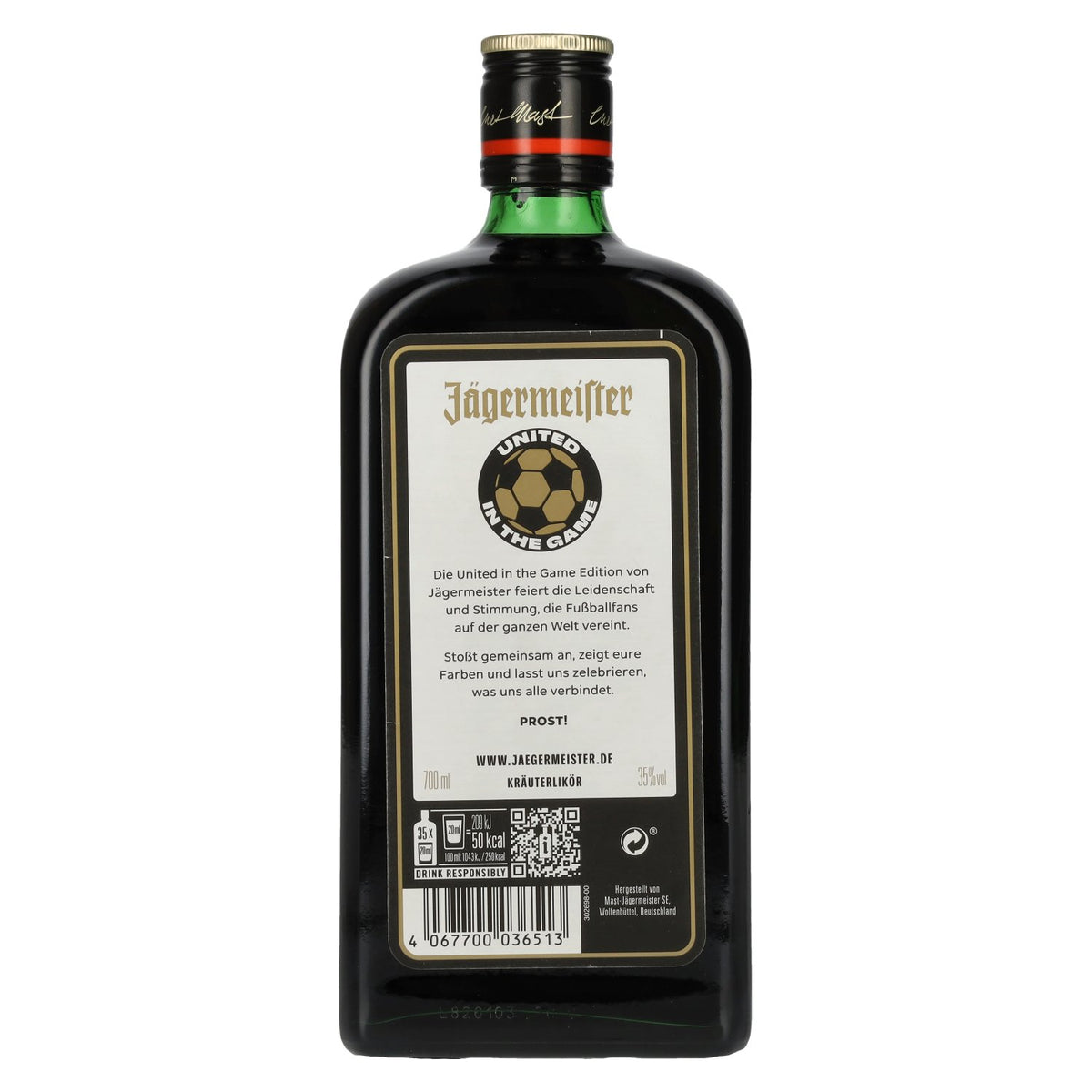 Jägermeister United in the Game 35 % vol. 0,7 l