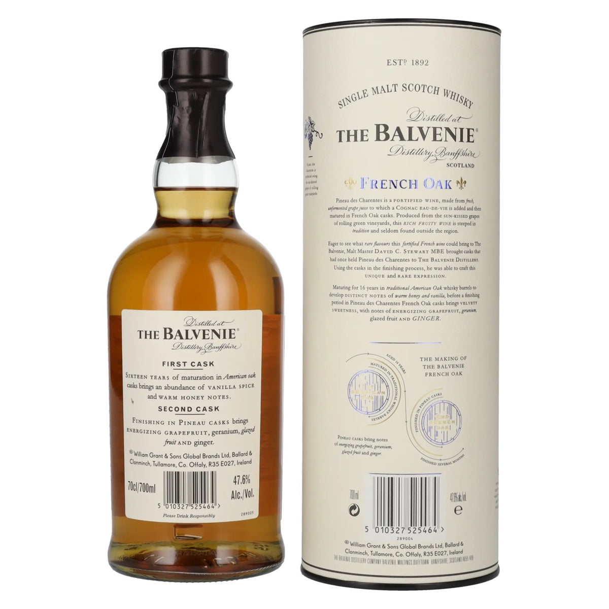 The Balvenie 16 Years Old French Oak 47,6% vol. 0,7l en boîte cadeau
