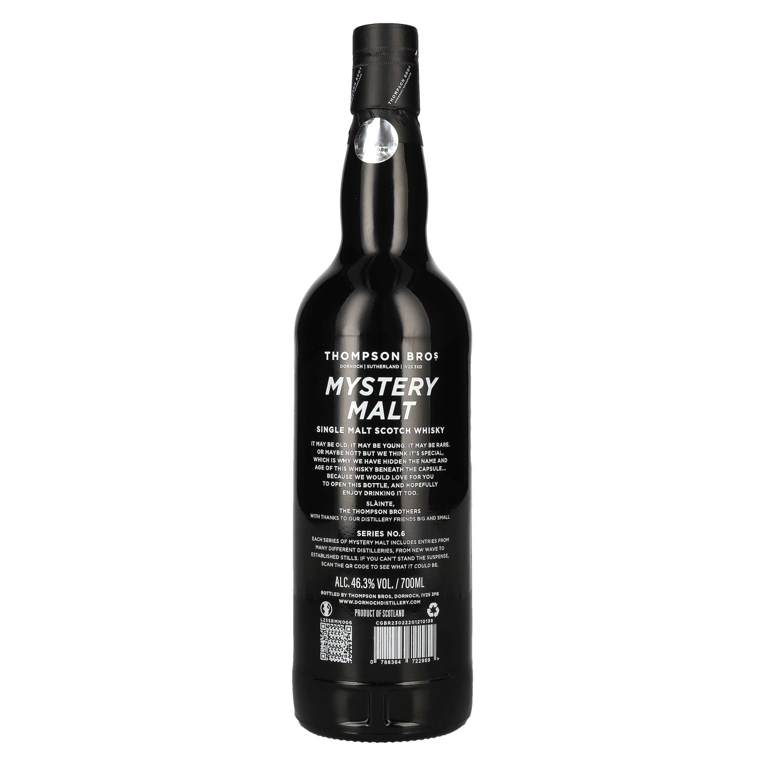Thompson Bros. MYSTERY MALT Series #6 Single Malt Scotch Whisky 46,3% Vol. 0,7l