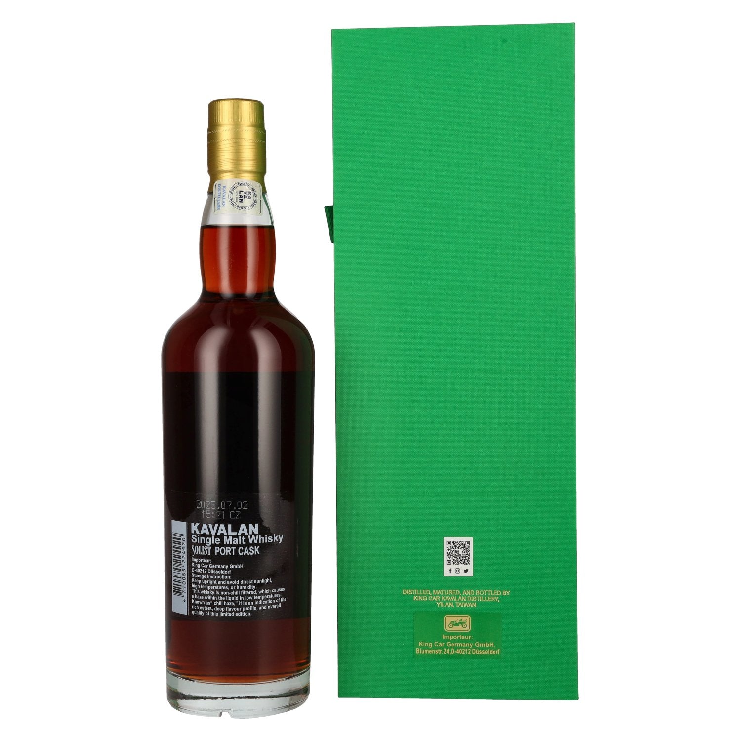 Kavalan SOLIST Single Malt Whisky Port Cask 54.8% ABV 0.7l in a gift box