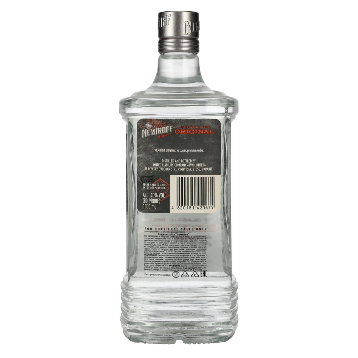 Nemiroff ORIGINAL Vodka 40% Vol. 1l