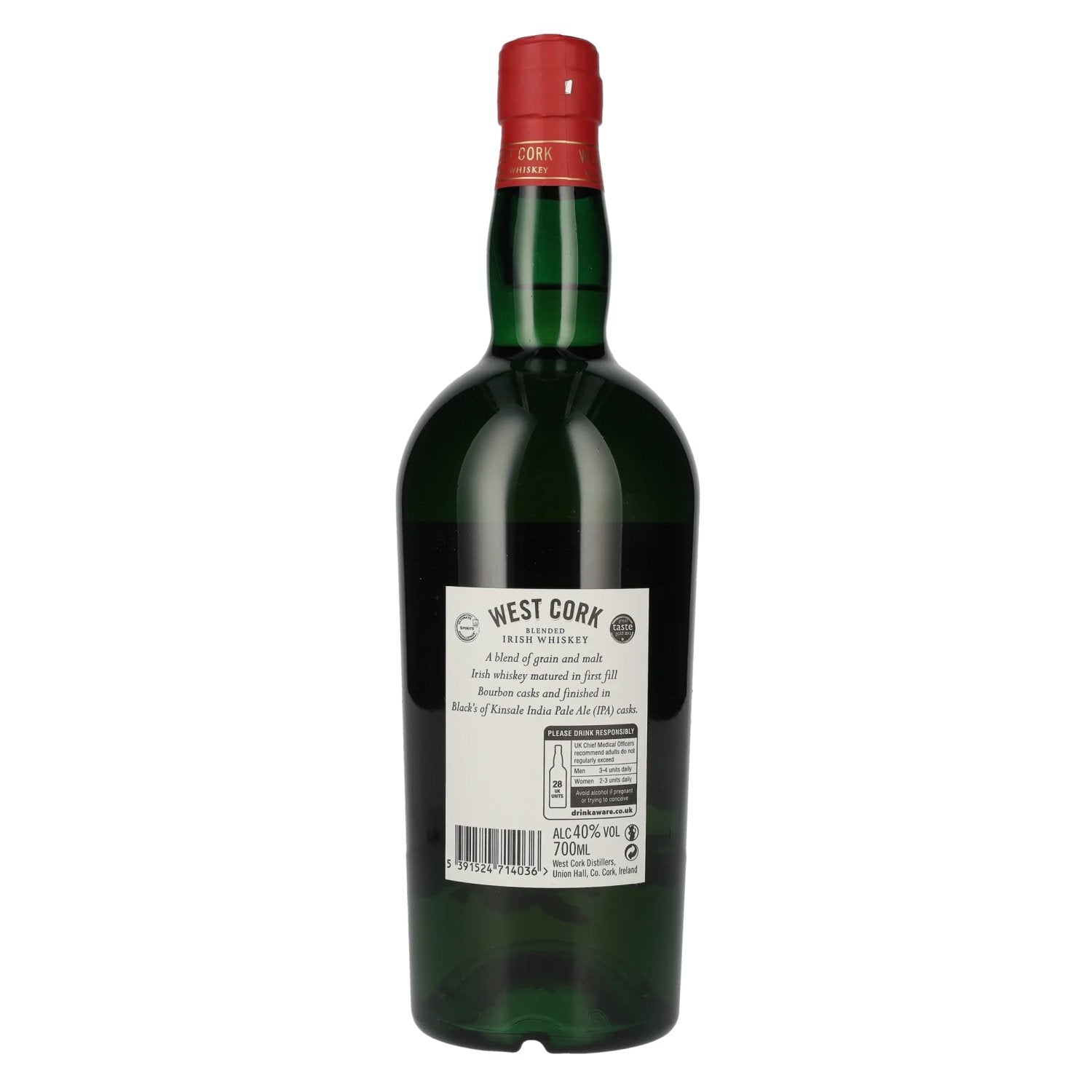 West Cork Blended Irish Whiskey IRISH IPA CASK FINISH 40% Vol. 0,7l