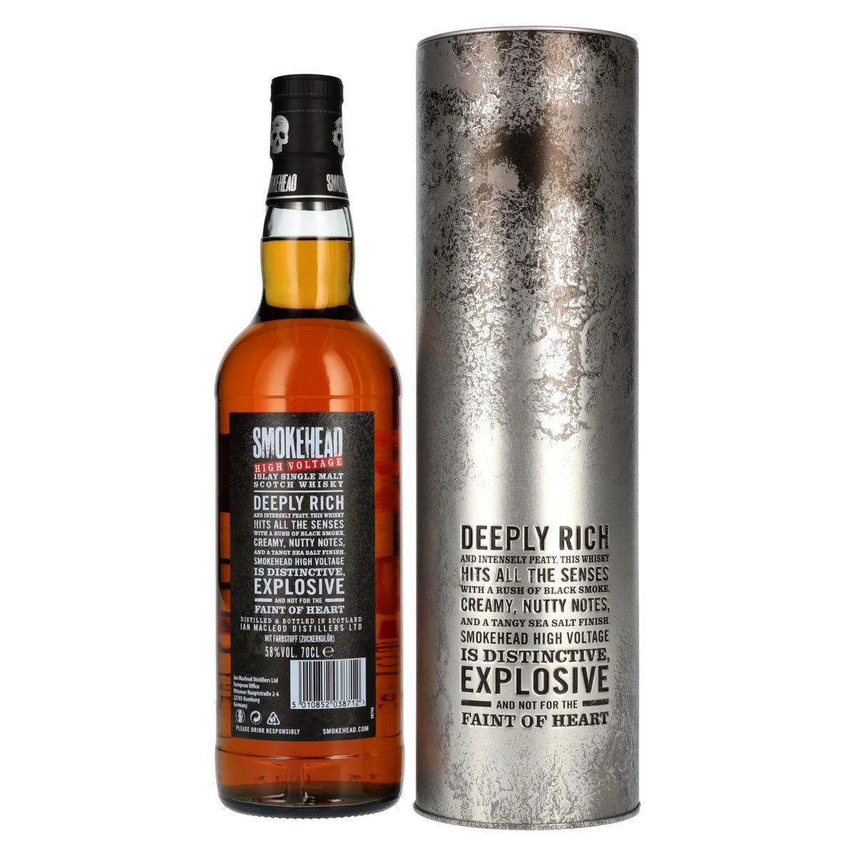 Smokehead HIGH VOLTAGE Islay Single Malt Scotch Whisky 58% Vol. 0,7l en Tinbox