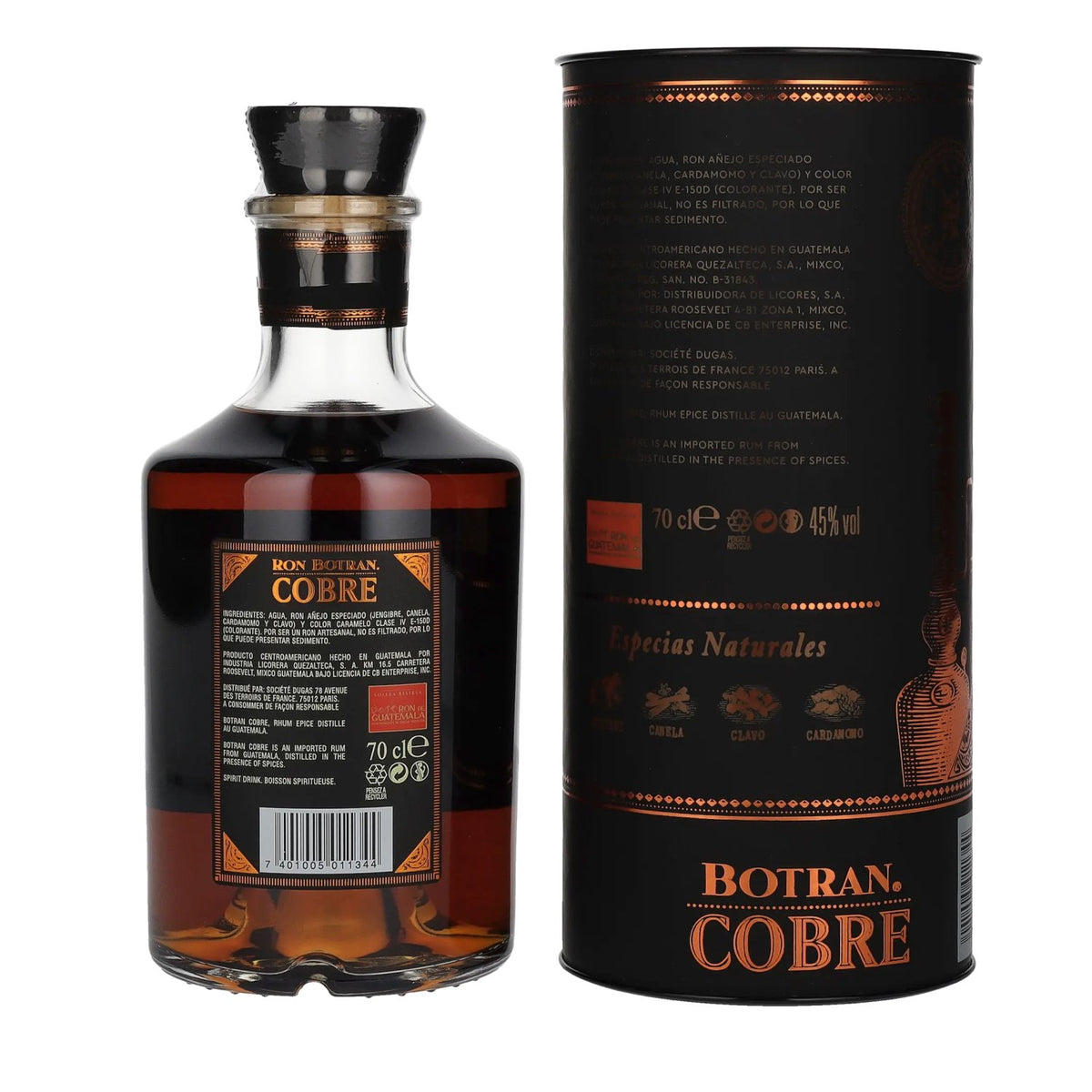 Botran Ron Botran COBRE Spiced Rum Edición Limitada 45% Vol. 0,7l in gift box