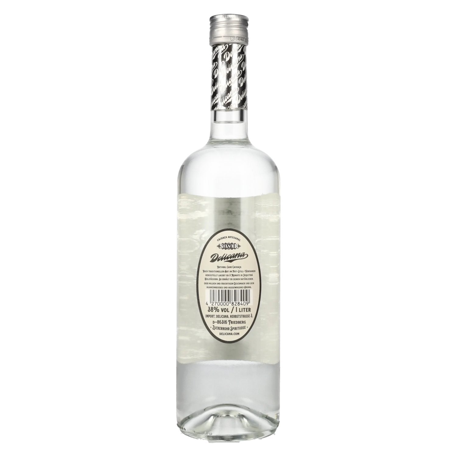 Delicana SILVER Cachaça Artesanal 38% Vol. 1l