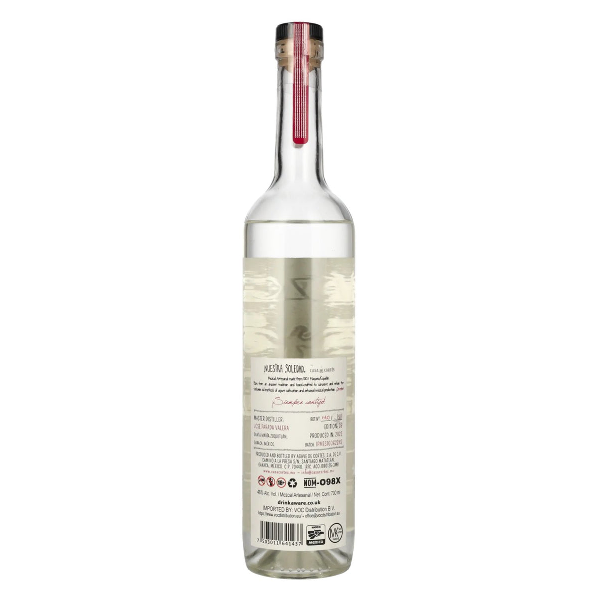 Nuestra Soledad Mezcal Joven STA. MA. ZOQUITLÁN 46% Vol. 0,7l