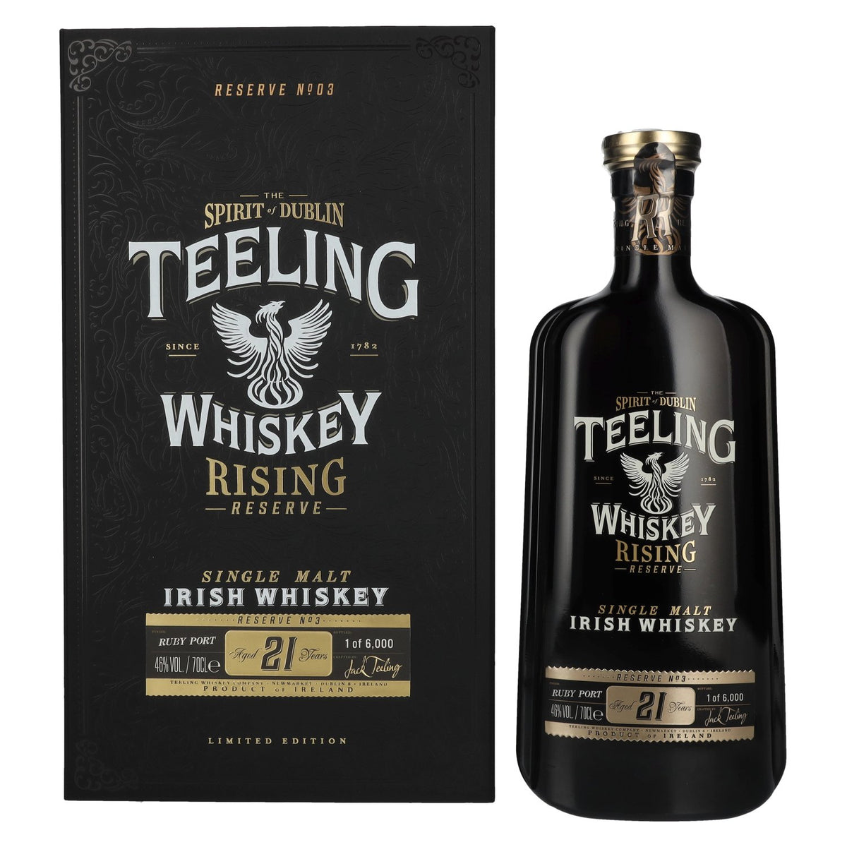 Teeling Whiskey 21 Years Old Single Malt RISING RESERVE No. 3 46% Vol. 0,7l in gift box