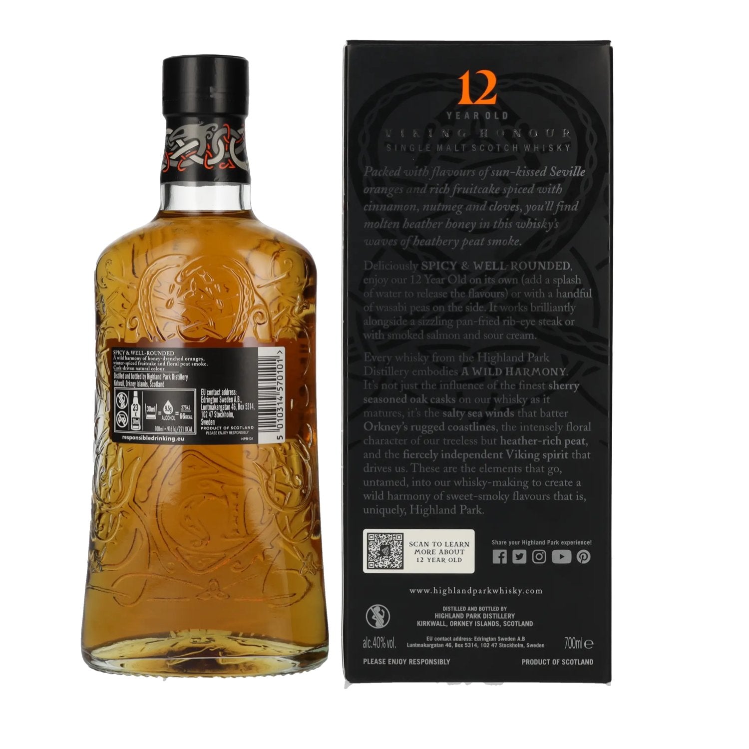 Highland Park 12 Years Old VIKING HONOUR 40% Vol. 0,7l en boîte cadeau