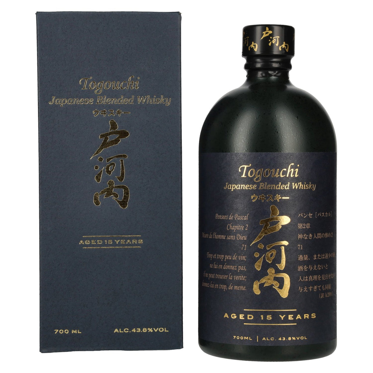Togouchi 15 Years Old Japanese Blended Whisky 43,8% Vol. 0,7l en coffret cadeau