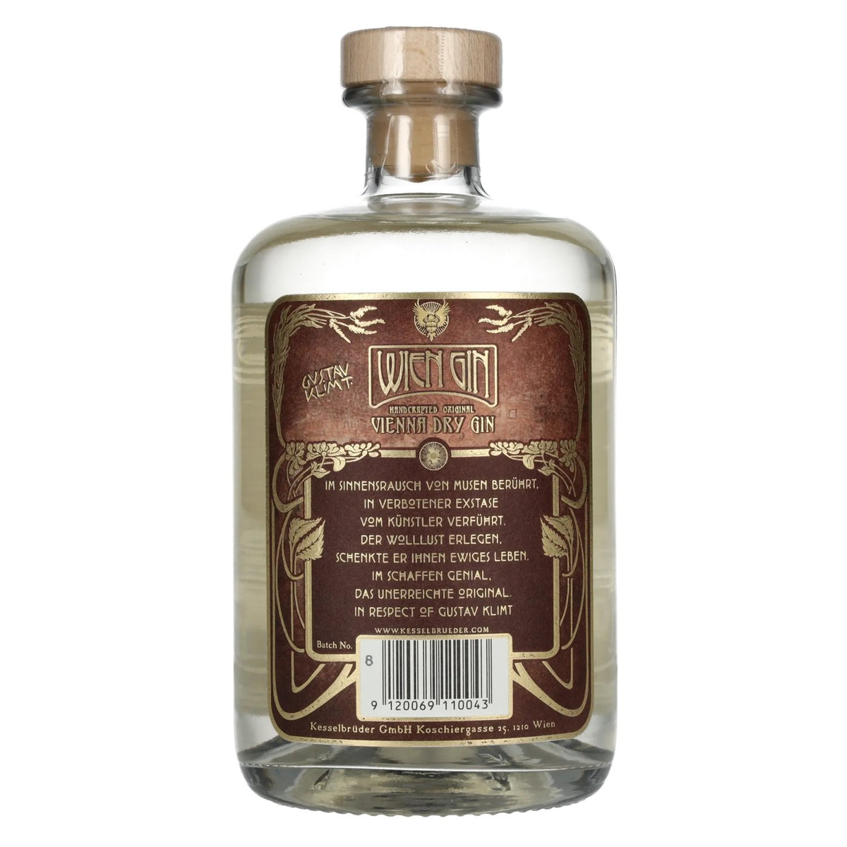 Wien Gin Gustav Klimt Edition Vienna Dry Gin 43% Vol. 0,7l