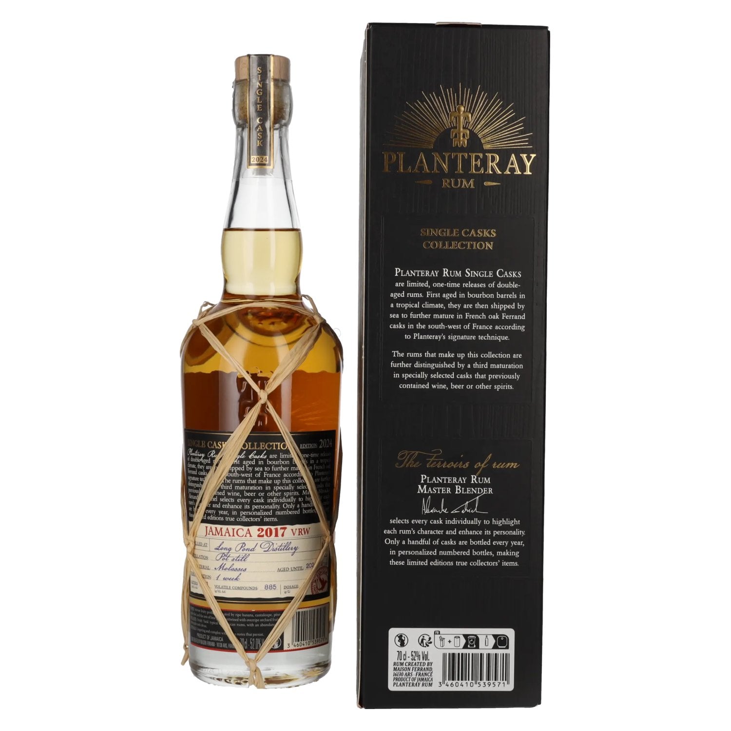 Planteray Rum JAMAICA VRW 2017 Kentucky Bourbon Cask Finish 52% Vol. 0,7l in gift box