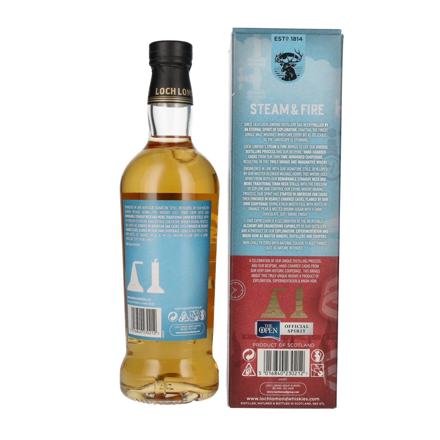 Loch Lomond STEAM & FIRE Single Malt Scotch Whisky 46% Vol. 0,7l in Geschenkbox