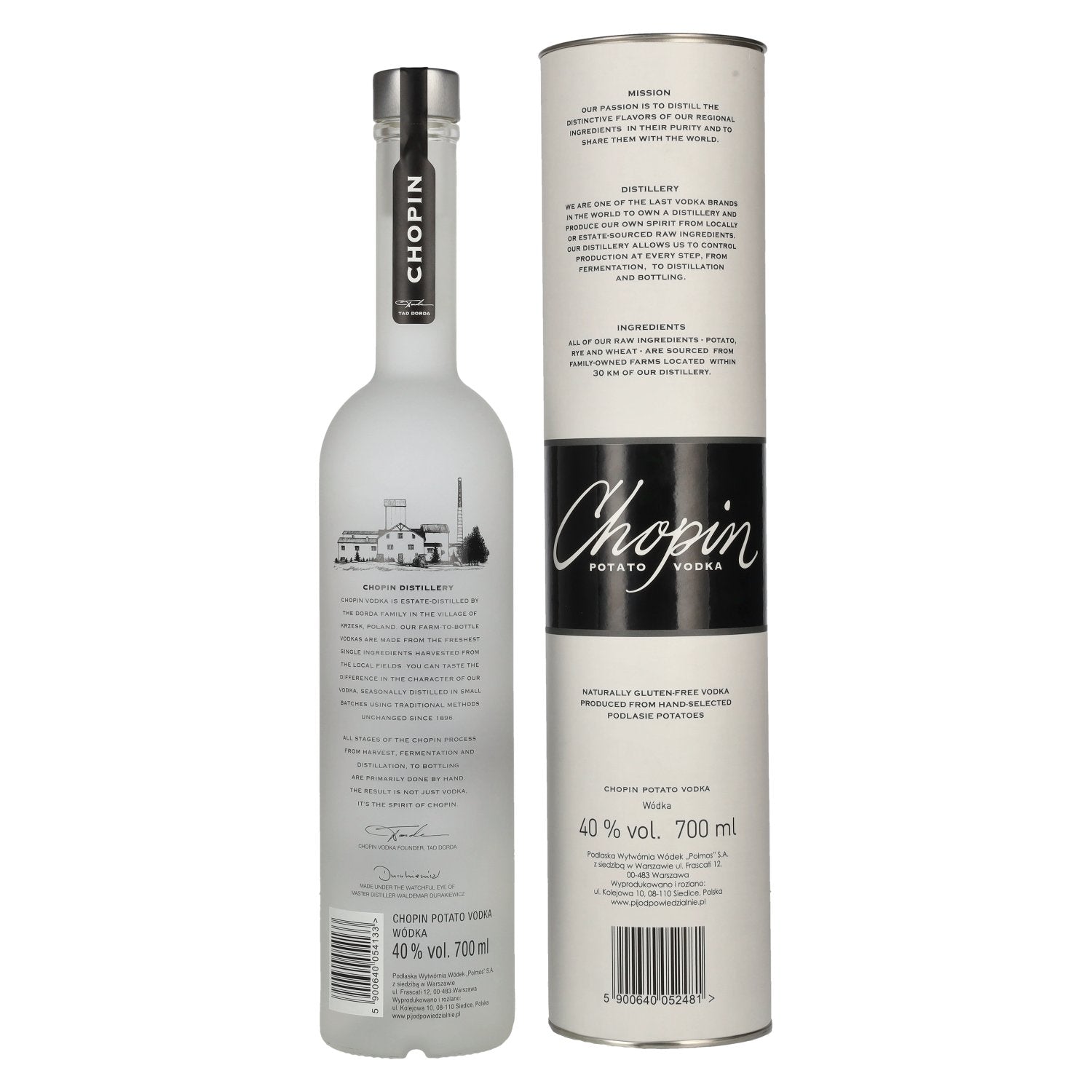 Chopin Potato Vodka 40% Vol. 0,7l in Geschenkbox