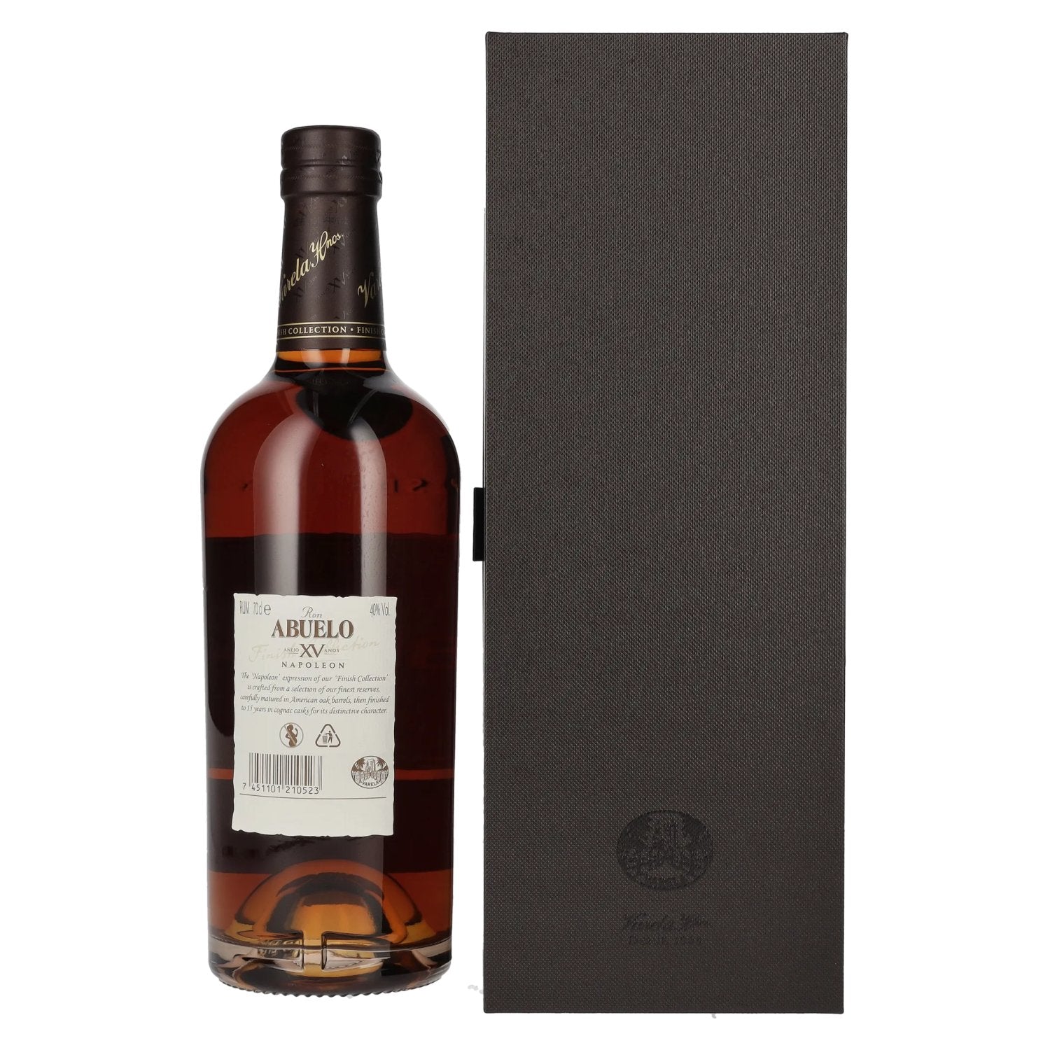 Ron Abuelo Añejo XV Años NAPOLEON Cognac Cask Finish 40% Vol. 0,7l en boîte cadeau