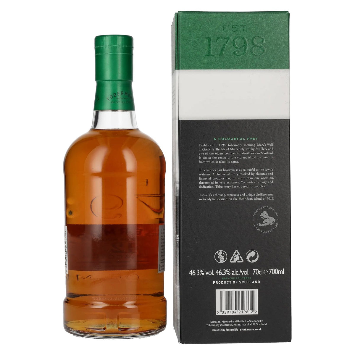 Tobermory 12 Years Old Single Malt Scotch Whisky 46,3% Vol. 0,7l in Geschenkbox