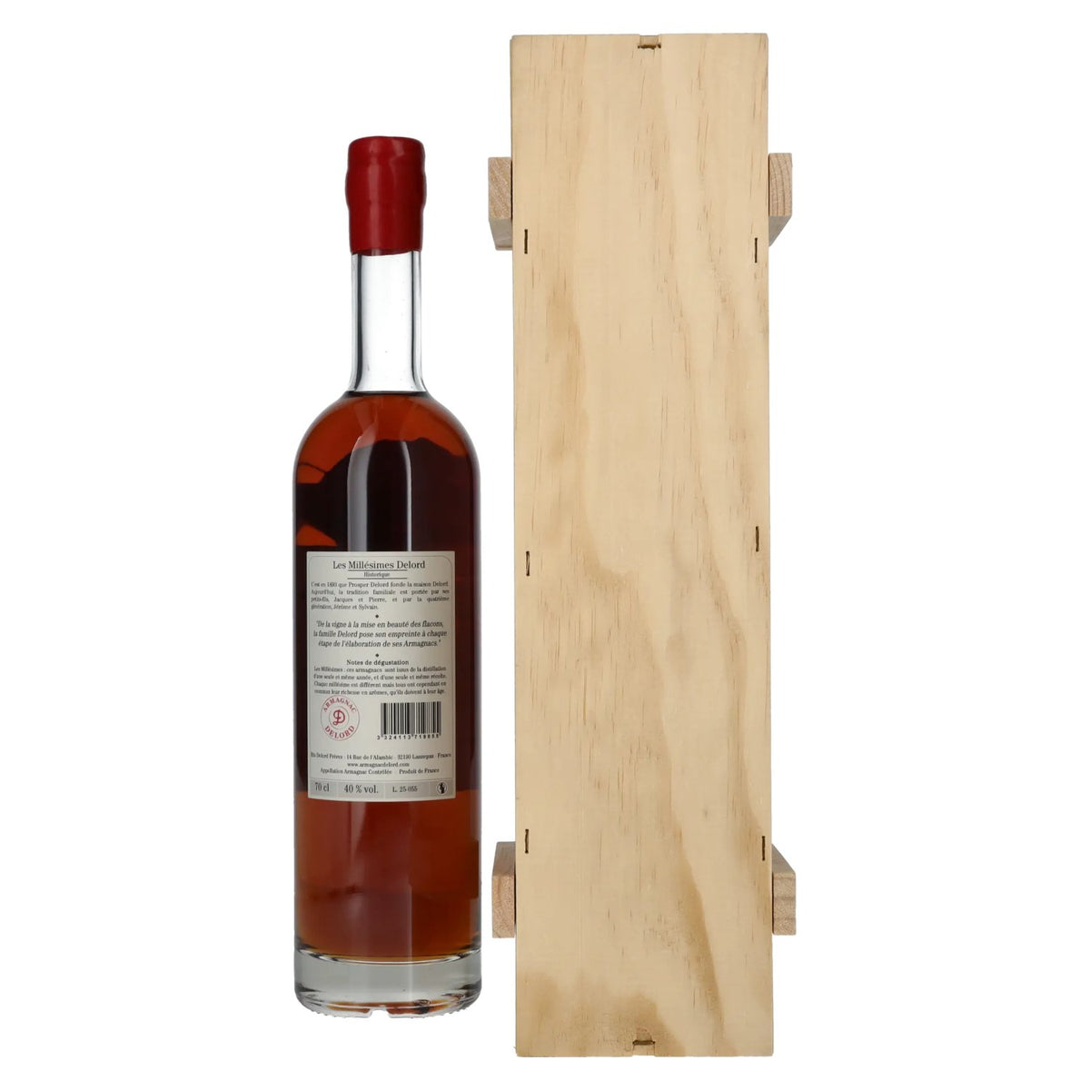 Vieil Armagnac Delord Vintage Récolte 1985 40% Vol. 0,7l in wooden box
