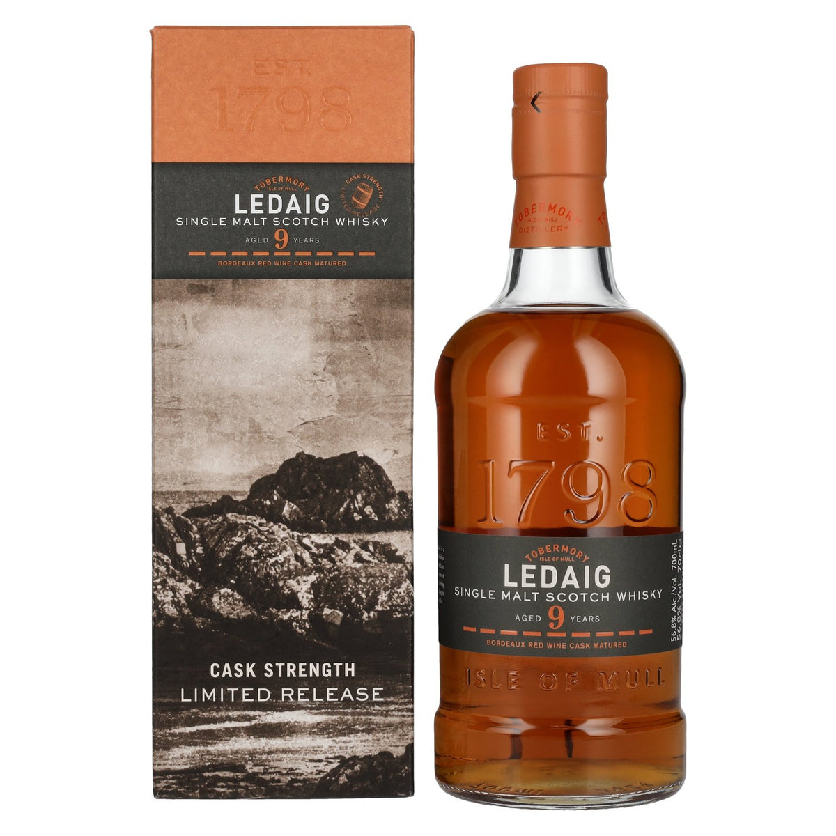 Ledaig 9 Years Old Bordeaux Red Wine Cask Strength Limited Release 2012 56,8% Vol. 0,7l in gift box