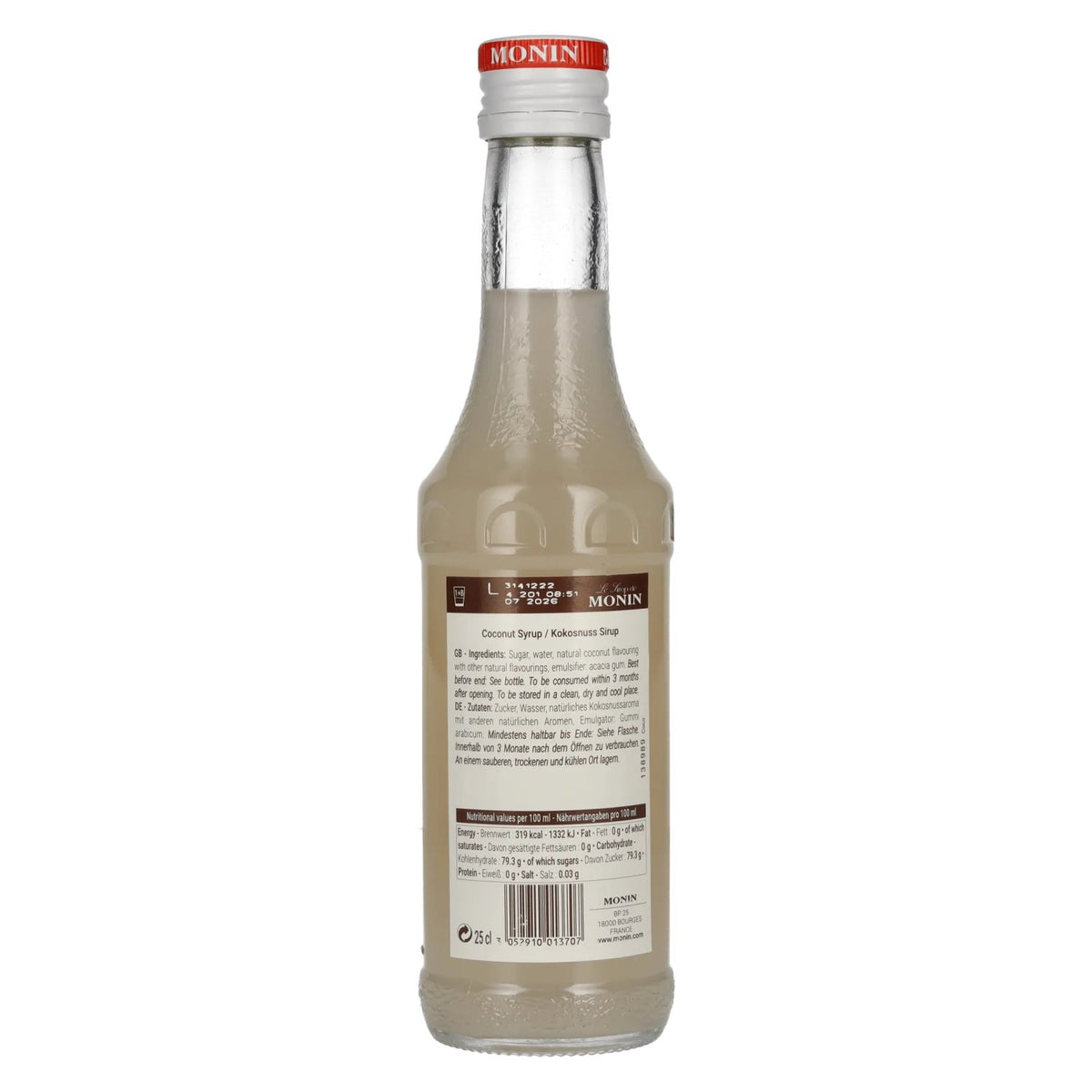 Le Sirop de Monin KOKOSNUSS 0,25l