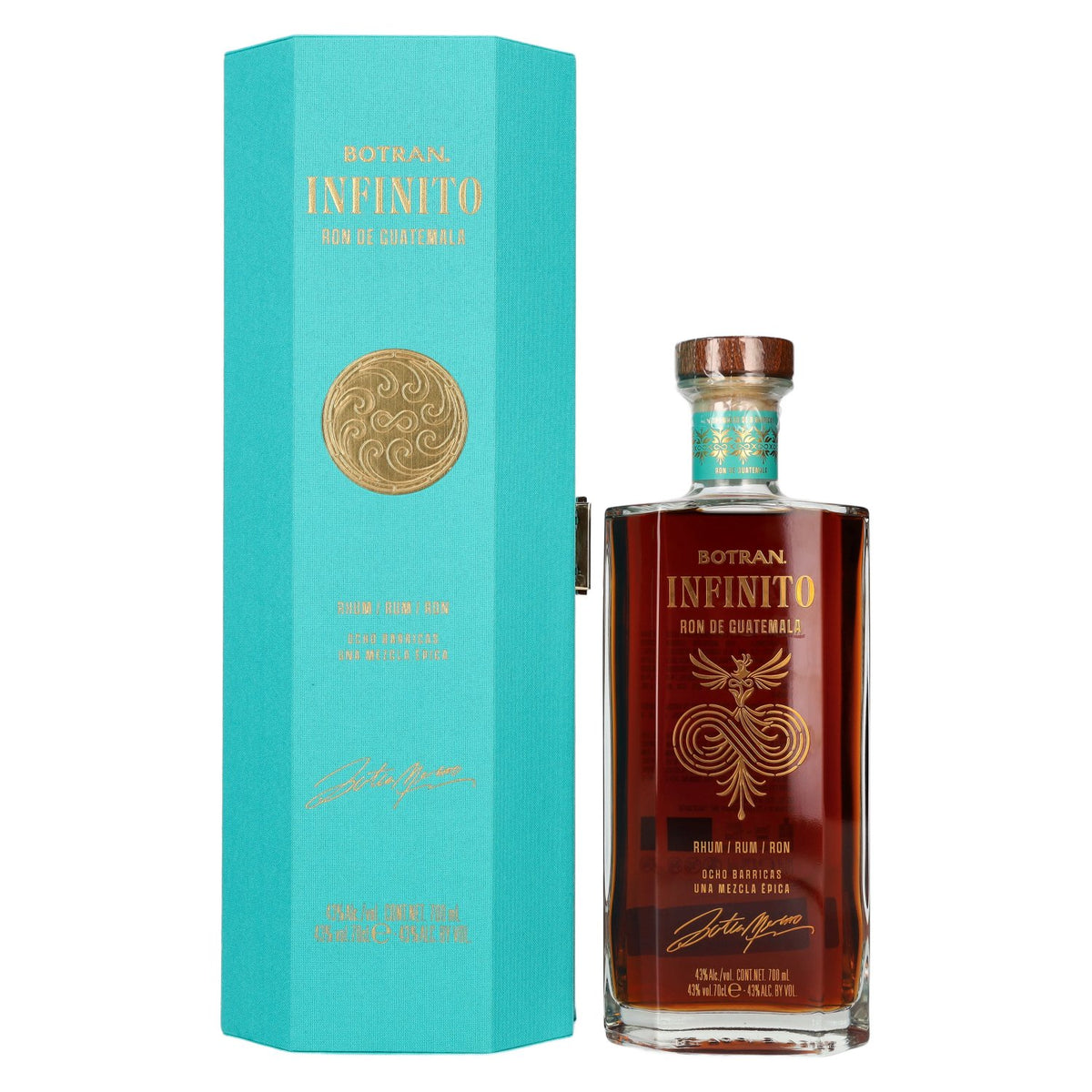 Botran INFINITO Ron de Guatemala Rum 43% ABV, 0.7 litres, in a gift box