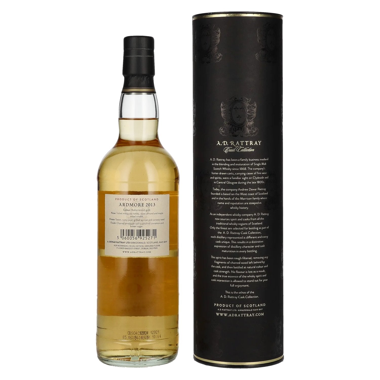 A.D. Rattray 10 Years Old ARDMORE Bourbon Barrel Whisky 2013 58,8% Vol. 0,7l in Geschenkbox