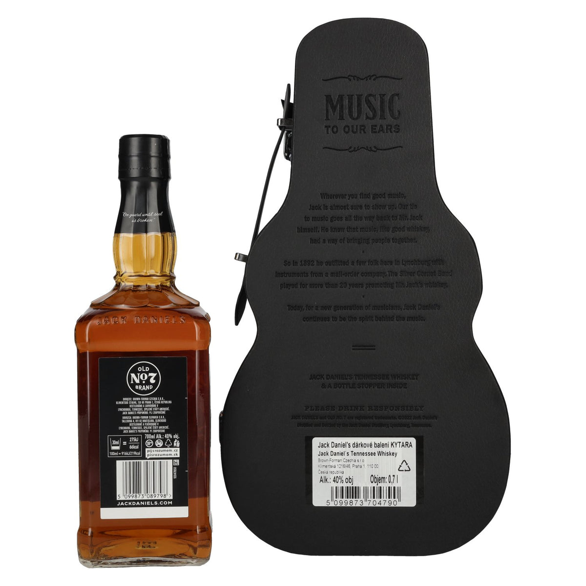 Jack Daniel's Tennessee Whiskey Guitar Case Edition 40% Vol. 0,7l in gift box