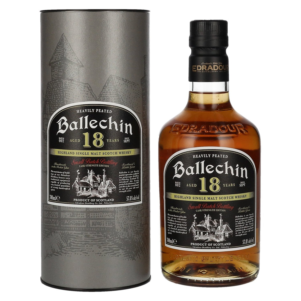 Edradour Ballechin 18 Years Old Cask Strength Batch #2 57,8% Vol. 0,7l en boîte cadeau