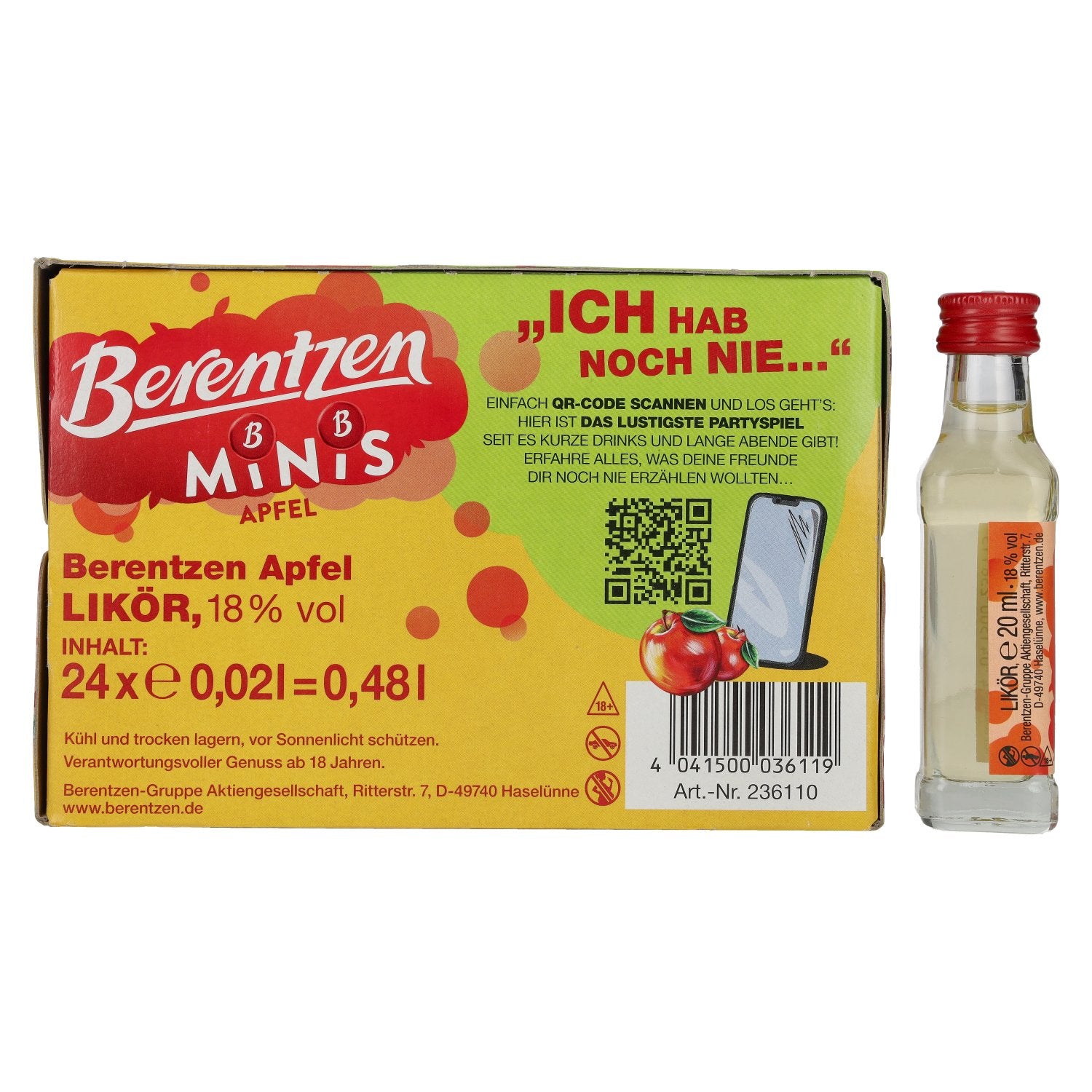 Berentzen Pomme Minis 18 % vol. 24 x 0,02 l