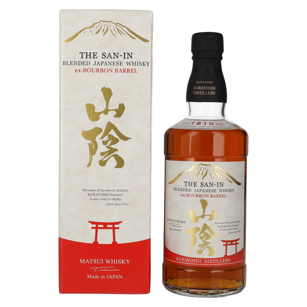 Matsui Whisky THE SAN-IN Blended Japanese Whisky ex-BOURBON BARREL 43% vol. 0,7l en boîte cadeau