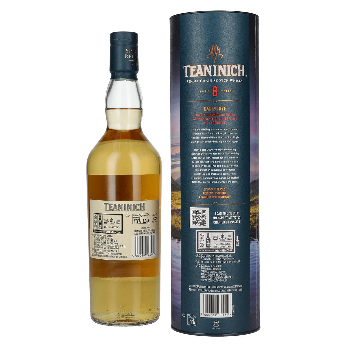 Teaninich 8 Years Old DARING RYE Single Grain Special Release 60,3% Vol. 0,7l in Geschenkbox