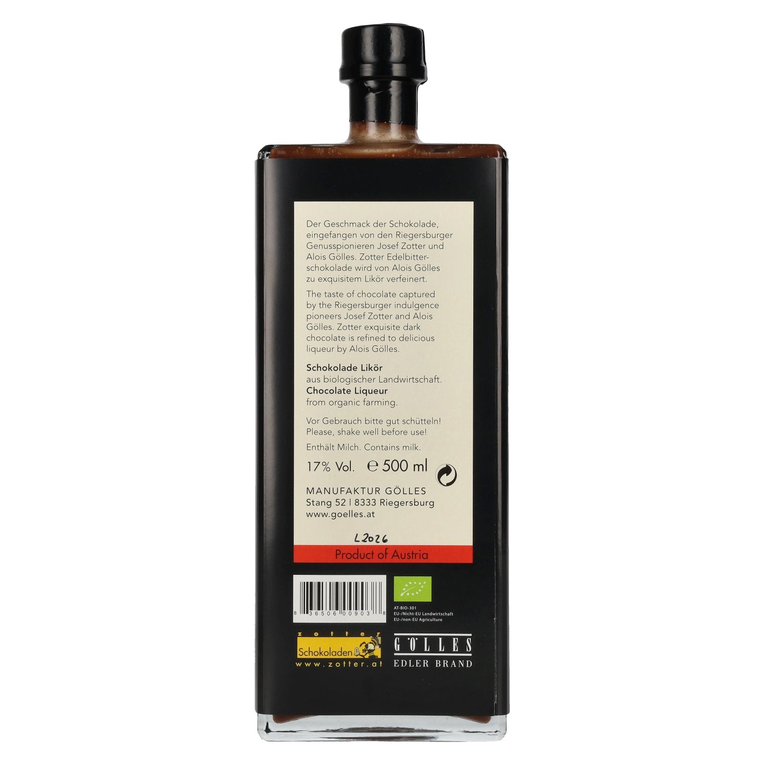 Zotter Schokoladen Likör 17% Vol. 0,5l
