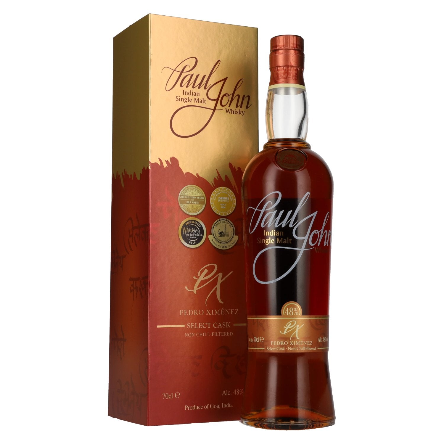 Paul John PX SELECT CASK Indian Single Malt Whisky 48% vol. 0,7l en coffret cadeau