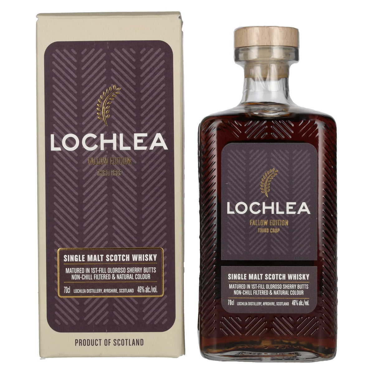 Lochlea FALLOW EDITION Third Crop Single Malt Scotch Whisky 46 % vol., 0,7 l, dans un coffret cadeau